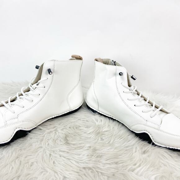 Salkin 3.0 Barefoot Boots Mens Size 44 US 10 NWOB White Faux Leather Ankle Shoes - Picture 8 of 14